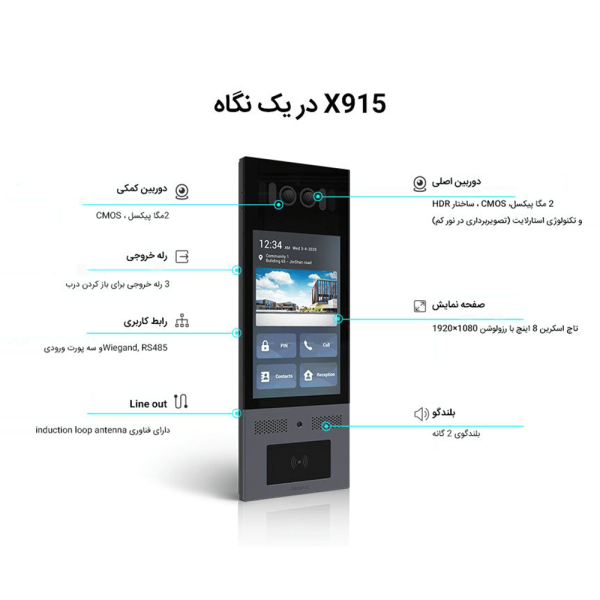 آیفون تصویری هوشمند Akuvox مدل X915 - Image 4
