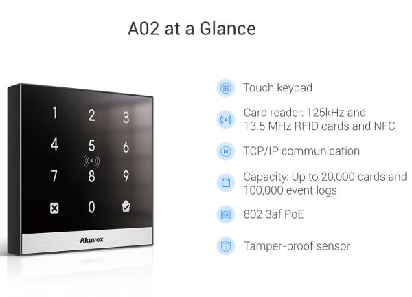 ترمینال کنترل دسترسی Akunox A02 - تصویر 4