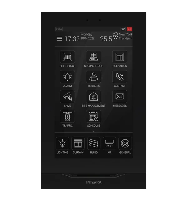 فريم پنل لمسي اينترا i7+ براي 7 اينچ مشکي اکريليک